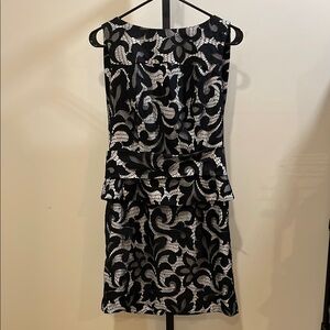 Molly of New York Black and White Floral Lace Dress